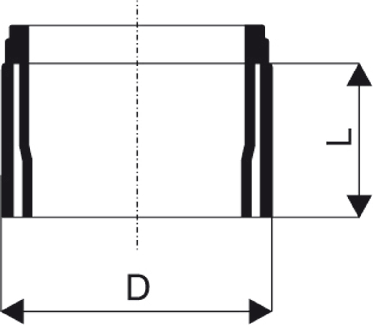 KG-Übergang PVC KG-USM DN 125