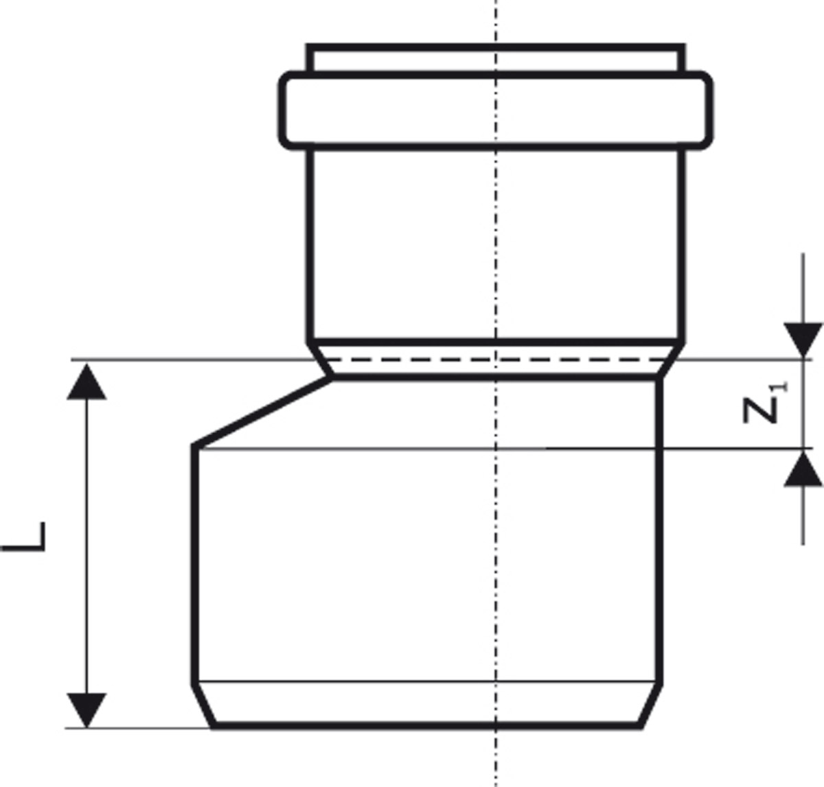 KG-Übergangsrohr PVC DN 200/150